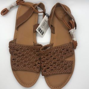 Urban Outfitters ankle tie flat sandals